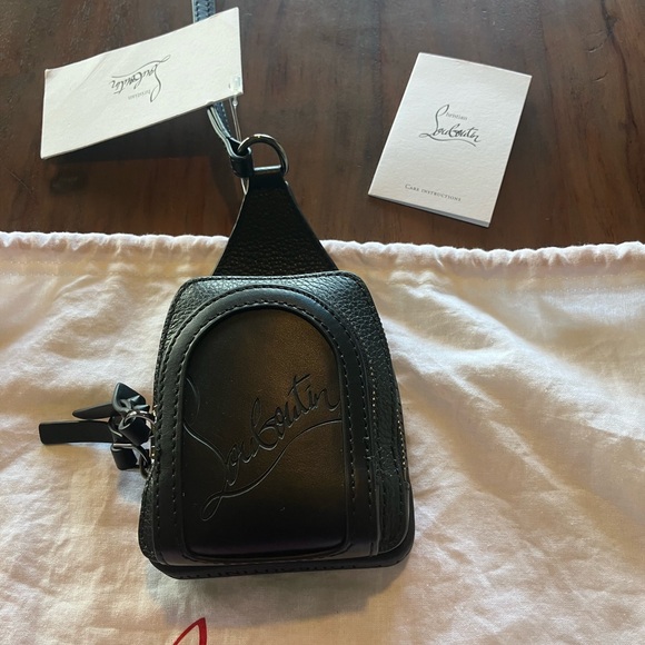 Christian Louboutin Black Leather Mini Backpack NWT - Picture 2 of 11